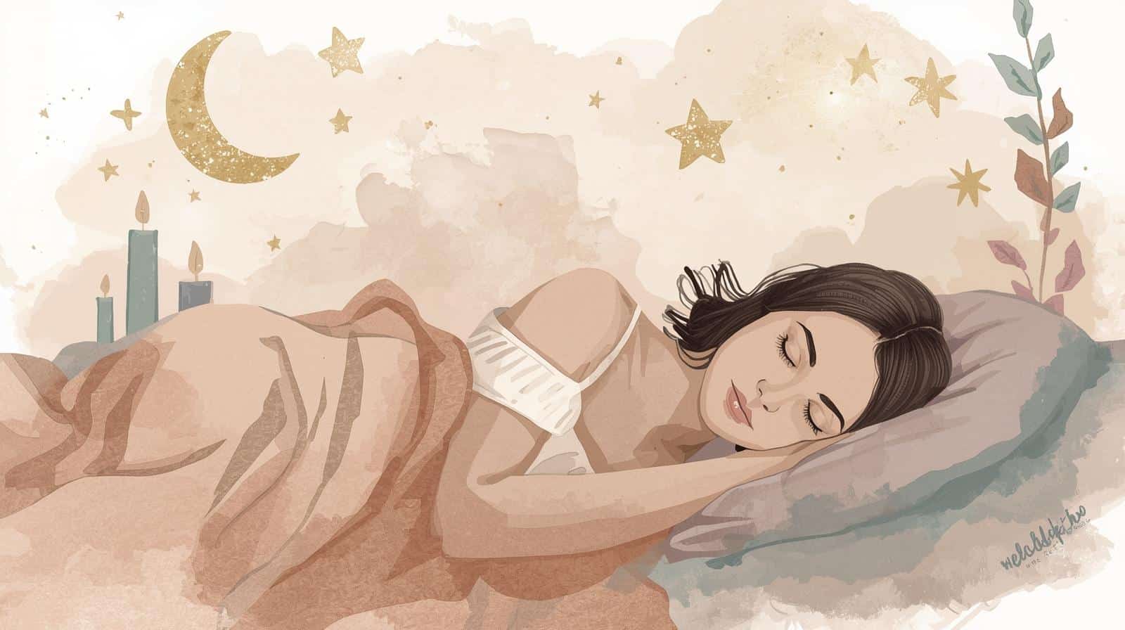 nervous system reset. woman sleeping in bed